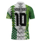 Custom Nigeria National Football Zipper Polo Shirt Naija Super Eagles - African Pride