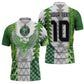 Custom Nigeria National Football Zipper Polo Shirt Naija Super Eagles - African Pride