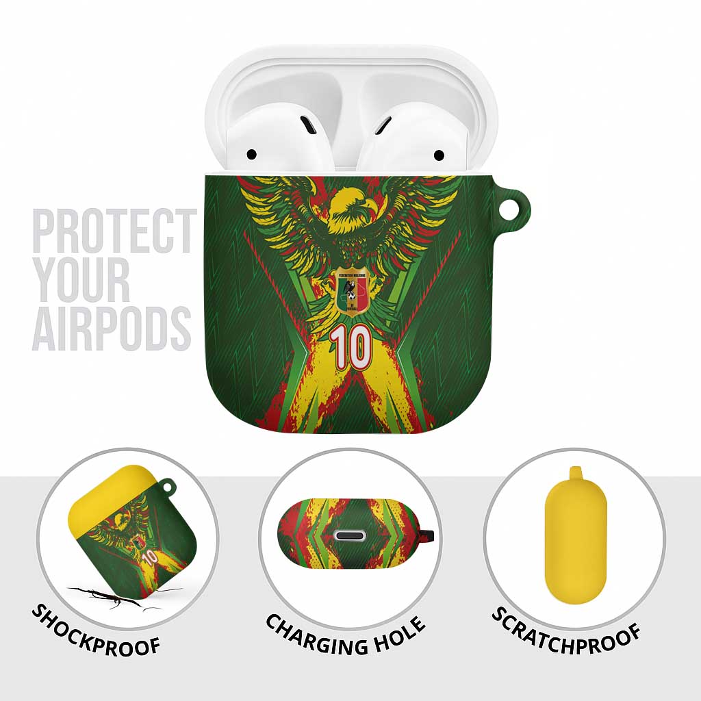Custom Mali National Football AirPods Case Grunge Les Aigles Sporty Style - African Pride