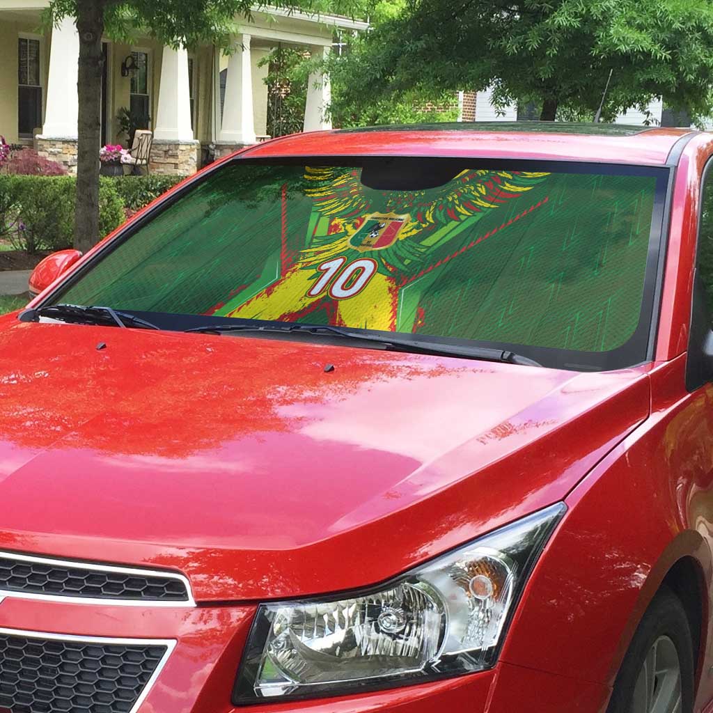 Custom Mali National Football Auto Sun Shade Grunge Les Aigles Sporty Style - African Pride