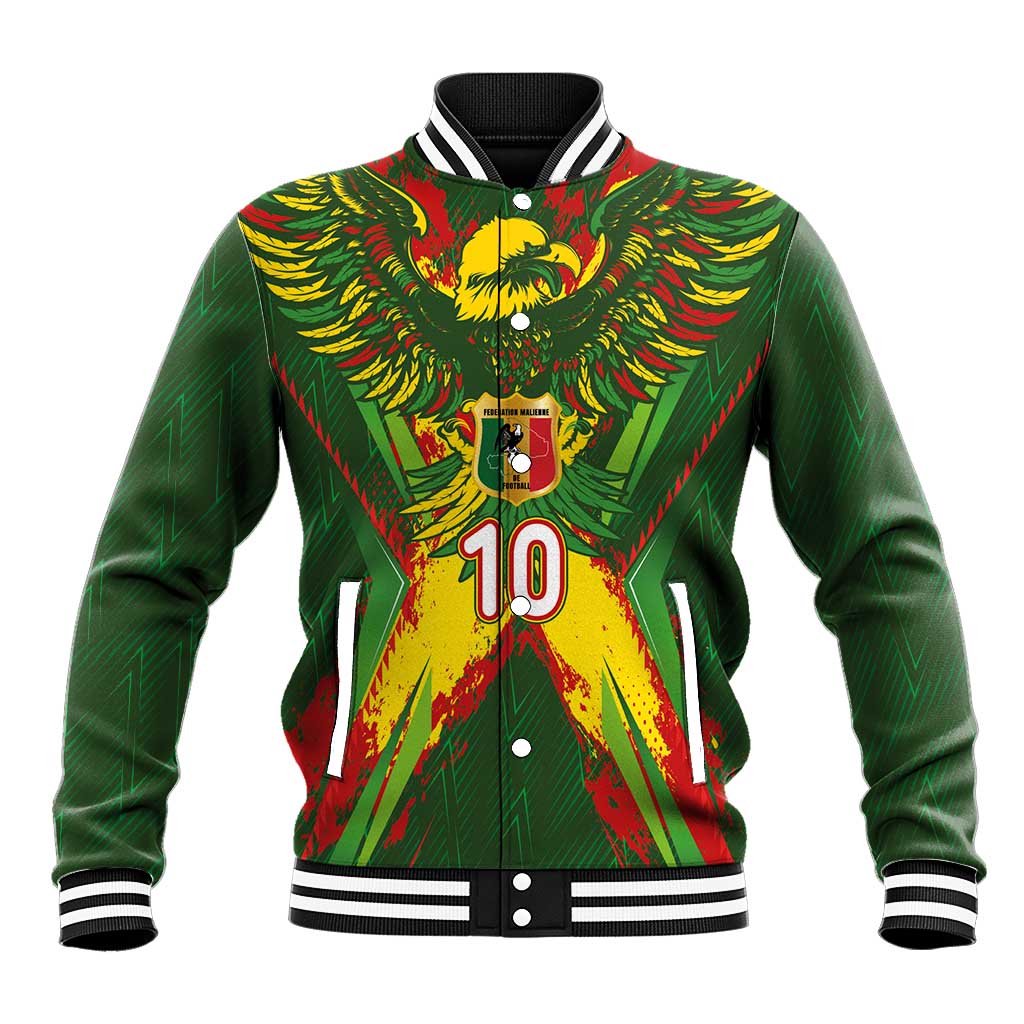 Custom Mali National Football Baseball Jacket Grunge Les Aigles Sporty ...