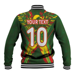 Custom Mali National Football Baseball Jacket Grunge Les Aigles Sporty Style - African Pride