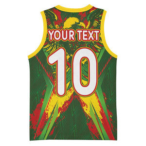 Custom Mali National Football Basketball Jersey Grunge Les Aigles Sporty Style - African Pride