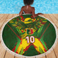 Custom Mali National Football Beach Blanket Grunge Les Aigles Sporty Style - African Pride