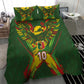 Custom Mali National Football Bedding Set Grunge Les Aigles Sporty Style - African Pride