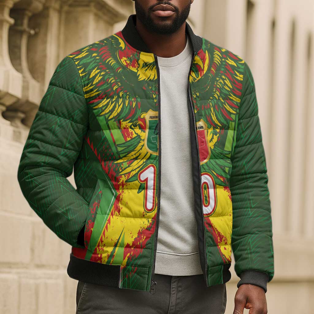 Custom Mali National Football Bomber Puffer Jacket Grunge Les Aigles Sporty Style - African Pride