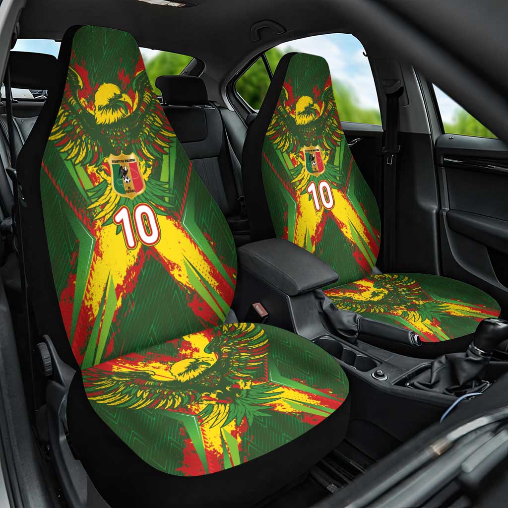 Custom Mali National Football Car Seat Cover Grunge Les Aigles Sporty Style - African Pride