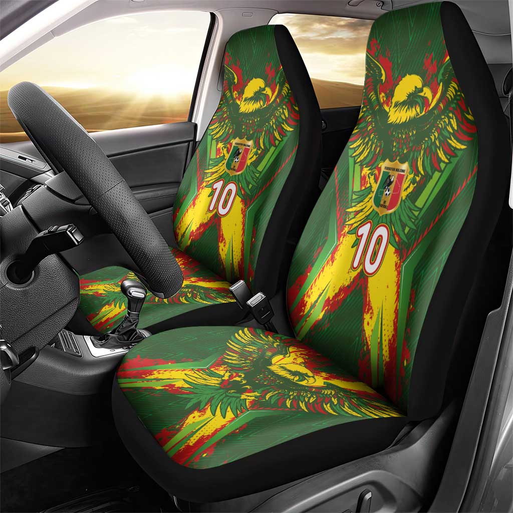 Custom Mali National Football Car Seat Cover Grunge Les Aigles Sporty Style - African Pride