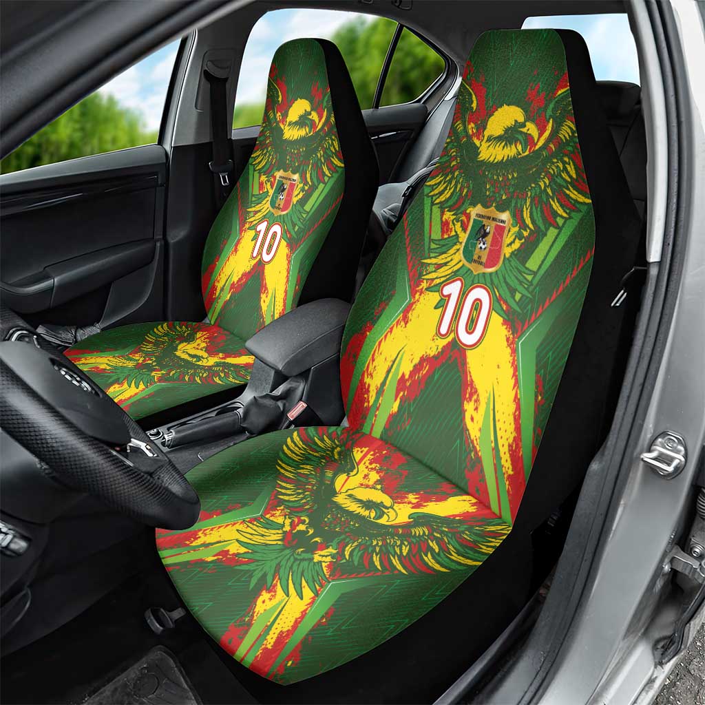 Custom Mali National Football Car Seat Cover Grunge Les Aigles Sporty Style - African Pride