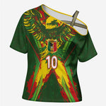 Custom Mali National Football Cross Shoulder Shirt Grunge Les Aigles Sporty Style - African Pride