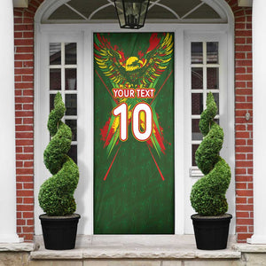 Custom Mali National Football Door Cover Grunge Les Aigles Sporty Style - African Pride