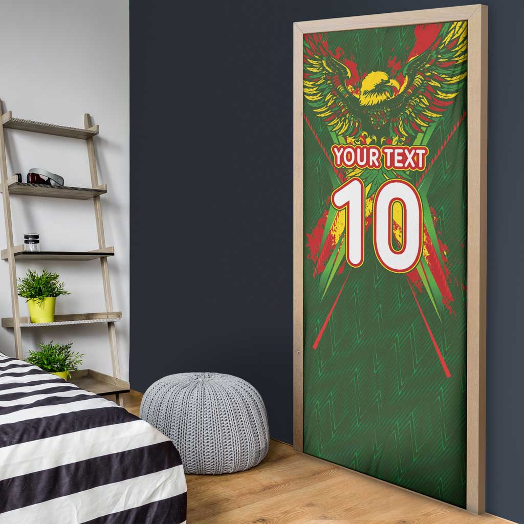 Custom Mali National Football Door Cover Grunge Les Aigles Sporty Style - African Pride