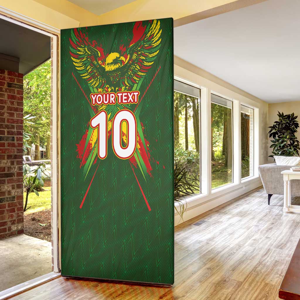 Custom Mali National Football Door Cover Grunge Les Aigles Sporty Style - African Pride
