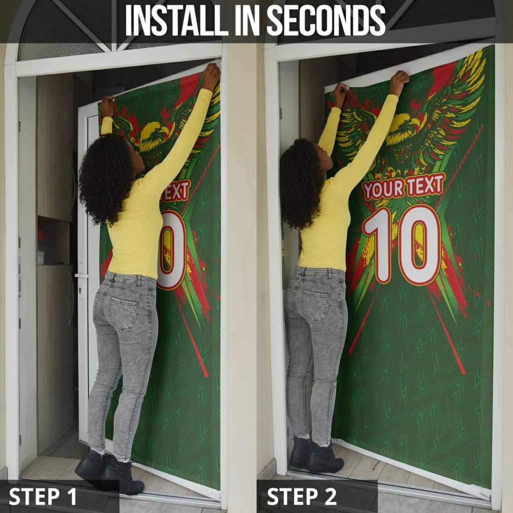 Custom Mali National Football Door Cover Grunge Les Aigles Sporty Style - African Pride