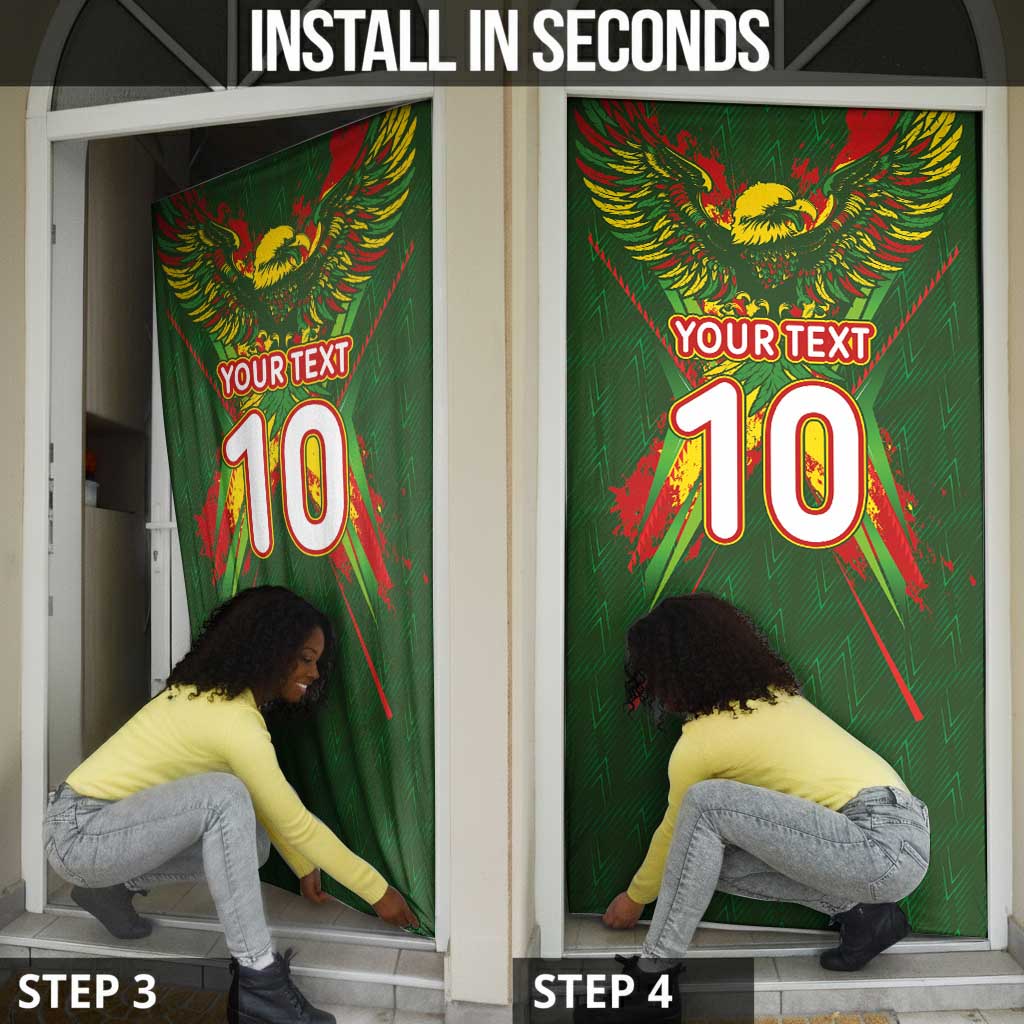 Custom Mali National Football Door Cover Grunge Les Aigles Sporty Style - African Pride