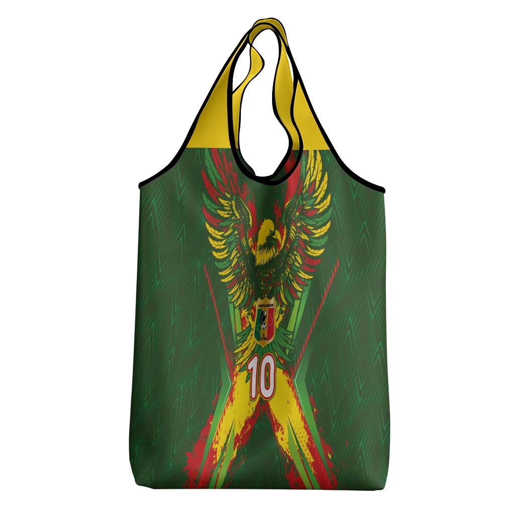 Custom Mali National Football Grocery Bag Grunge Les Aigles Sporty Style - African Pride