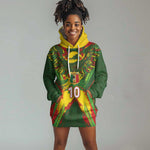 Custom Mali National Football Hoodie Dress Grunge Les Aigles Sporty Style - African Pride