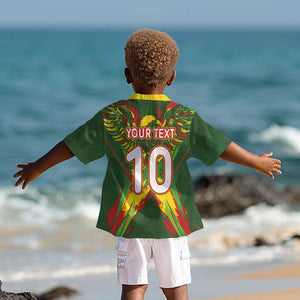 Custom Mali National Football Kid Hawaiian Shirt Grunge Les Aigles Sporty Style - African Pride