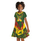 Custom Mali National Football Kid Short Sleeve Dress Grunge Les Aigles Sporty Style - African Pride