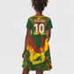 Custom Mali National Football Kid Short Sleeve Dress Grunge Les Aigles Sporty Style - African Pride