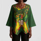 Custom Mali National Football Kimono Sleeve Blouse Grunge Les Aigles Sporty Style - African Pride