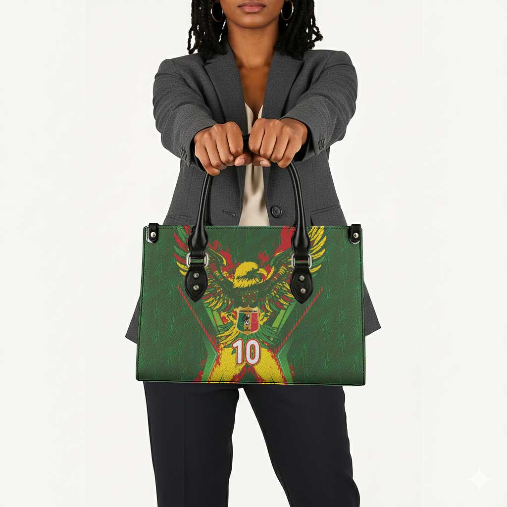 Custom Mali National Football Leather Bag Grunge Les Aigles Sporty Style - African Pride