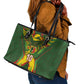 Custom Mali National Football Leather Tote Bag Grunge Les Aigles Sporty Style - African Pride