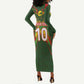 Custom Mali National Football Long Sleeve Bodycon Dress Grunge Les Aigles Sporty Style - African Pride