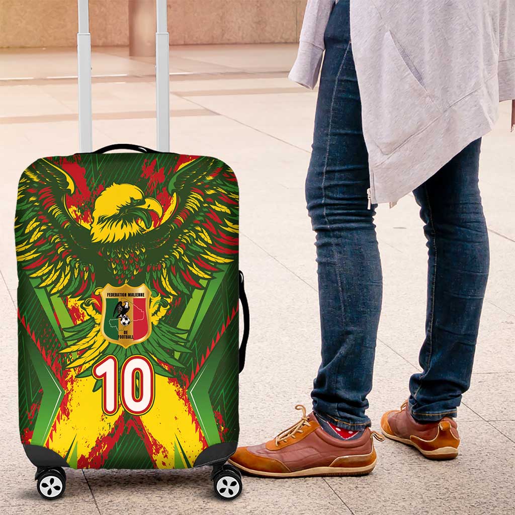 Custom Mali National Football Luggage Cover Grunge Les Aigles Sporty Style - African Pride