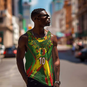 Custom Mali National Football Men Tank Top Grunge Les Aigles Sporty Style - African Pride