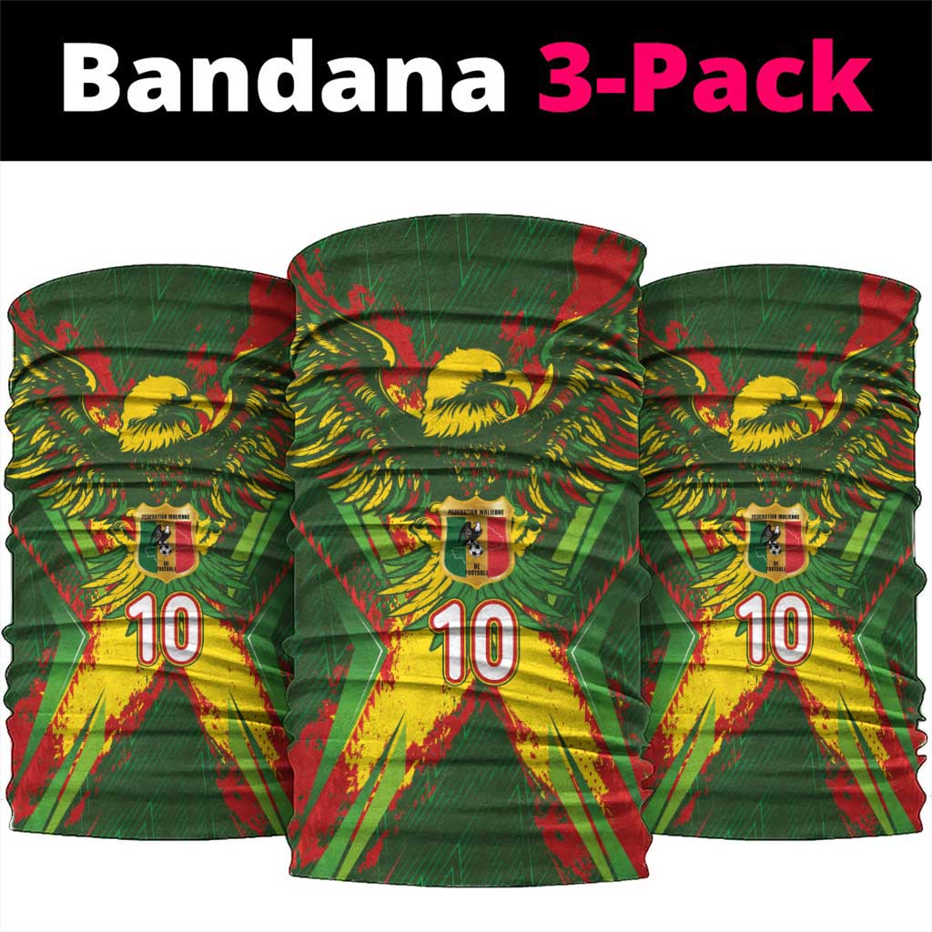 Custom Mali National Football Neck Gaiter Grunge Les Aigles Sporty Style - African Pride