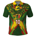 Custom Mali National Football Polo Shirt Grunge Les Aigles Sporty Style - African Pride
