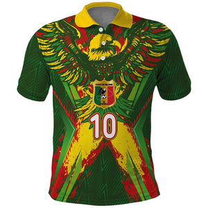 Custom Mali National Football Polo Shirt Grunge Les Aigles Sporty Style - African Pride