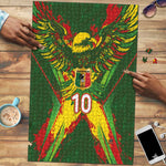 Custom Mali National Football Puzzle Grunge Les Aigles Sporty Style - African Pride