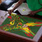 Custom Mali National Football Puzzle Grunge Les Aigles Sporty Style - African Pride