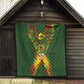 Custom Mali National Football Quilt Grunge Les Aigles Sporty Style - African Pride