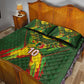 Custom Mali National Football Quilt Bed Set Grunge Les Aigles Sporty Style - African Pride