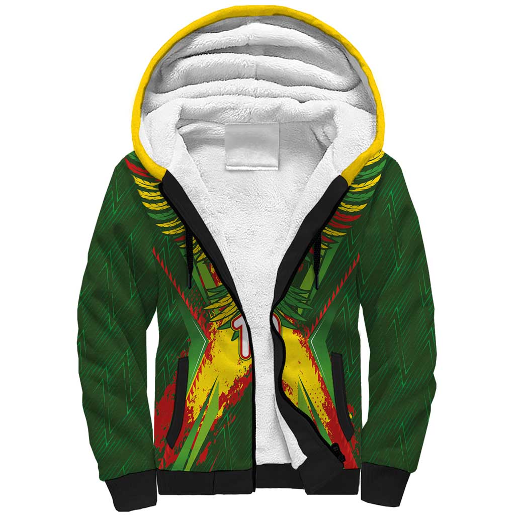 Custom Mali National Football Sherpa Hoodie Grunge Les Aigles Sporty Style - African Pride