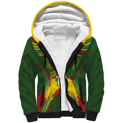 Custom Mali National Football Sherpa Hoodie Grunge Les Aigles Sporty Style - African Pride