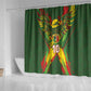 Custom Mali National Football Shower Curtain Grunge Les Aigles Sporty Style - African Pride