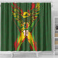 Custom Mali National Football Shower Curtain Grunge Les Aigles Sporty Style - African Pride