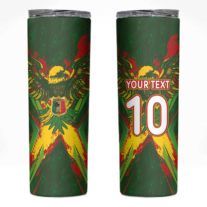 Custom Mali National Football Skinny Tumbler Grunge Les Aigles Sporty Style - African Pride