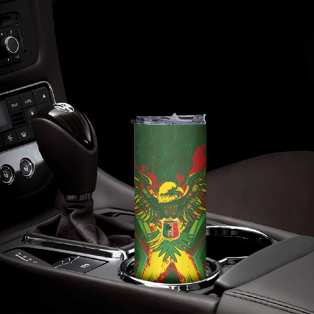 Custom Mali National Football Skinny Tumbler Grunge Les Aigles Sporty Style - African Pride