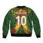 Custom Mali National Football Sleeve Zip Bomber Jacket Grunge Les Aigles Sporty Style - African Pride