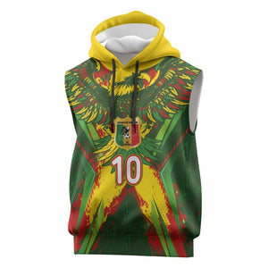 Custom Mali National Football Sleeveless Hoodie Grunge Les Aigles Sporty Style - African Pride