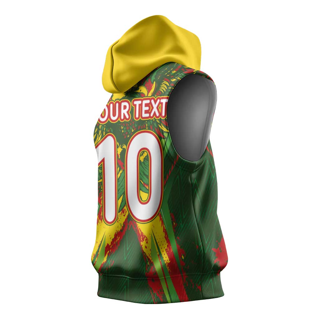 Custom Mali National Football Sleeveless Hoodie Grunge Les Aigles Sporty Style - African Pride