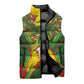 Custom Mali National Football Sleeveless Puffer Jacket Grunge Les Aigles Sporty Style - African Pride