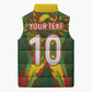 Custom Mali National Football Sleeveless Puffer Jacket Grunge Les Aigles Sporty Style - African Pride