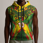 Custom Mali National Football Sleeveless Zip Hoodie Grunge Les Aigles Sporty Style - African Pride