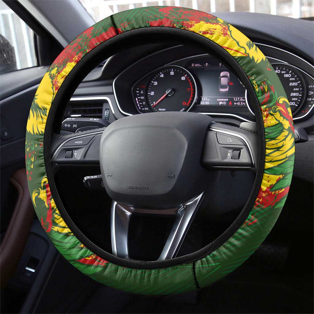 Mali National Football Steering Wheel Cover Grunge Les Aigles Sporty Style - African Pride